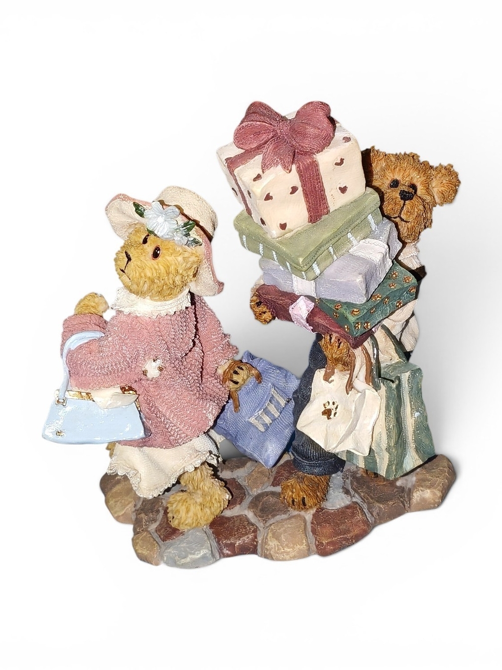 #43 Boyds Bears & Friends Bearstone Figurine Base - Vintage 2E